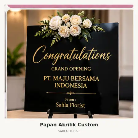 Papan Bunga Akrilik Tiban